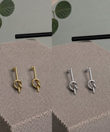 Ohrstecker "Knoten" | Silber und Gold | #37