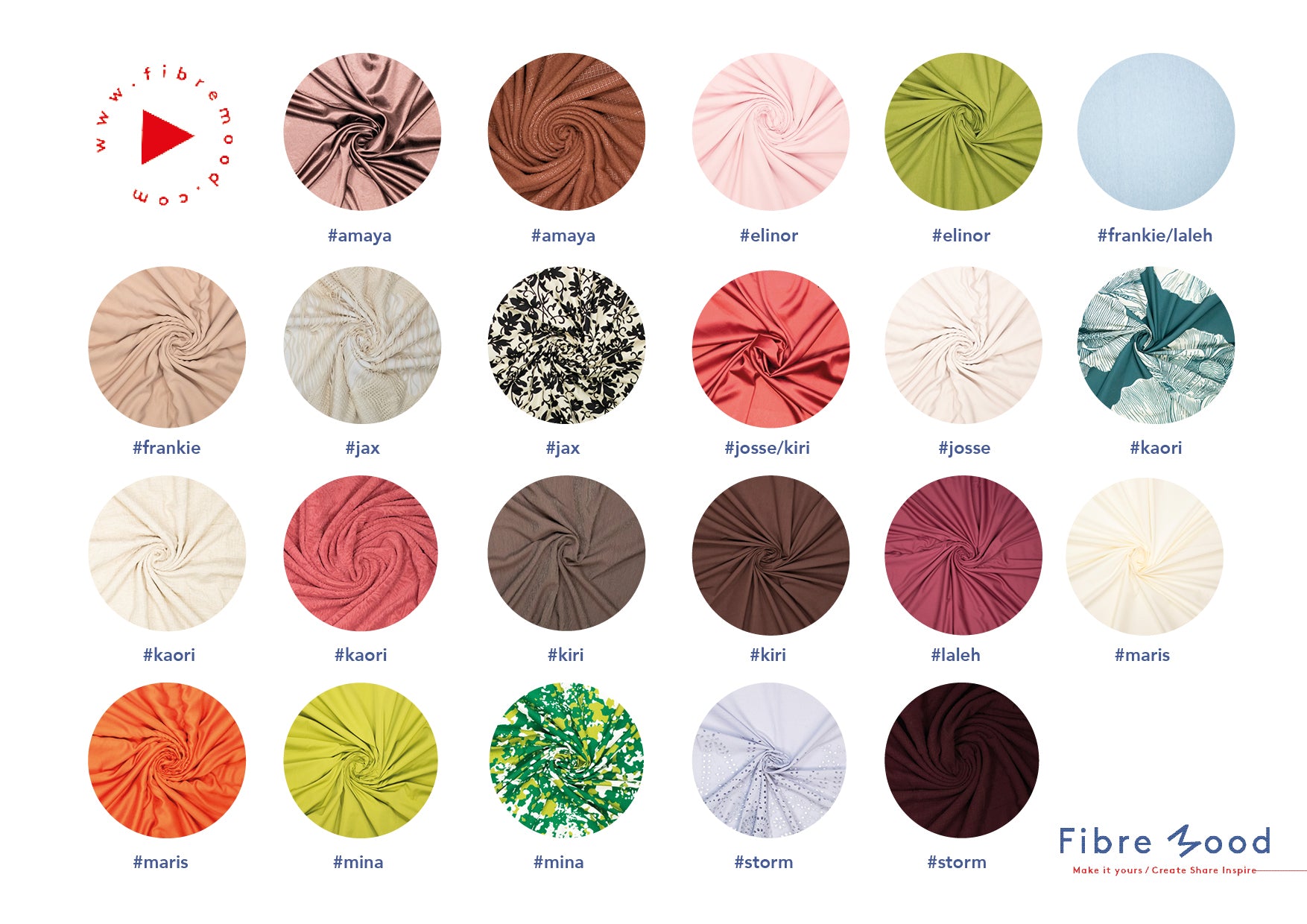 Overview fabrics FM39