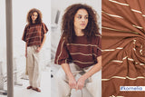 Fibre Mood | Knit Cotton Stripes | Brown-Yellow