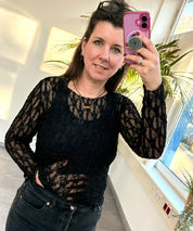 Spitzenshirt Schwarz Teaser 1