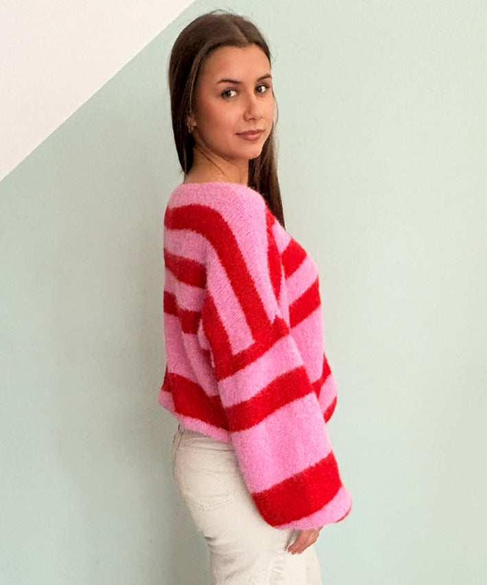 Strickjacke Ringel breit unregelmssig Teaser 2