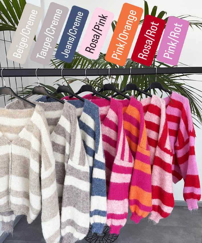 Strickjacke Ringel breit unregelmssig Teaser 4