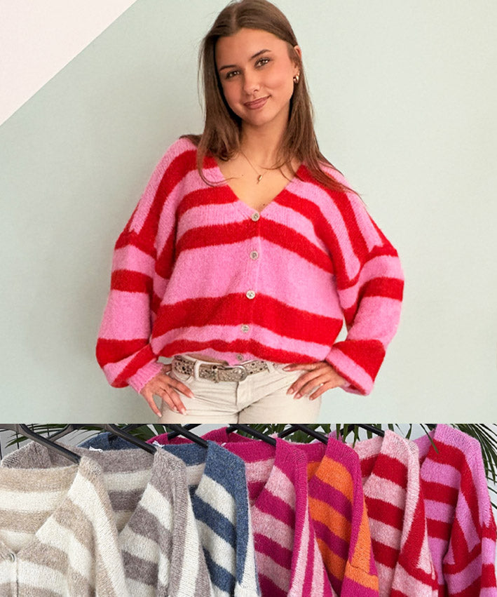Strickjacke Ringel breit unregelmssig Teaser 5