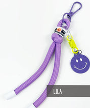 Taschenanhanger-Schlusselband-Smiley-Lila-leni-pepunkt