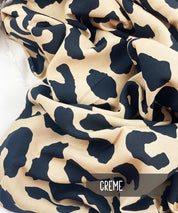 Viskose Ilja Leopard creme 1