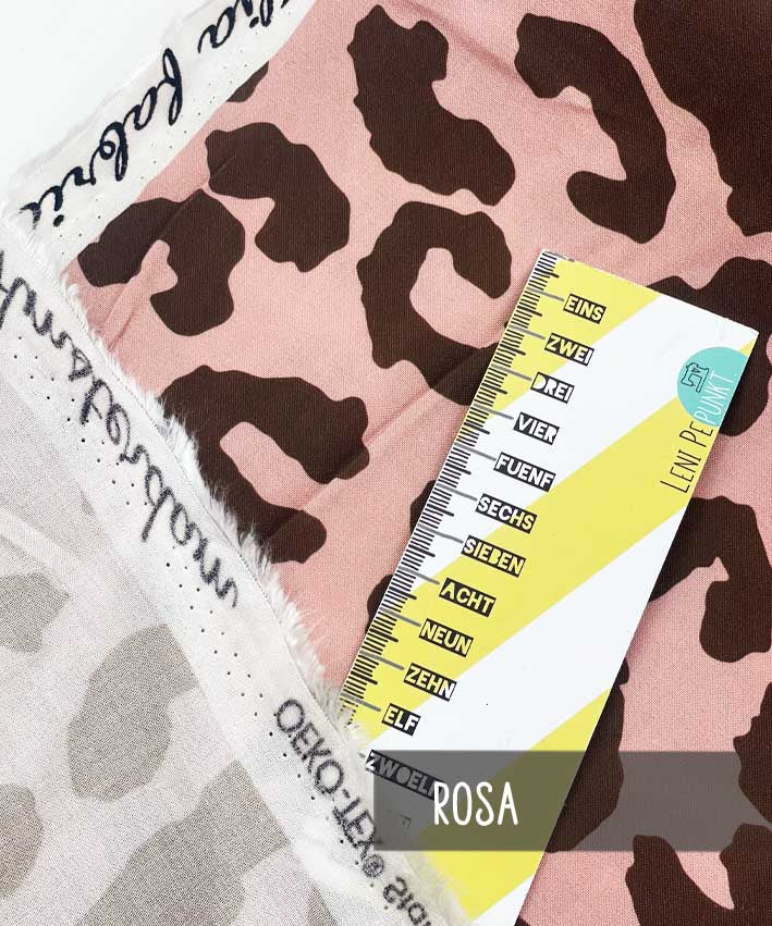 Viskose Ilja Leopard rosa-braun 1