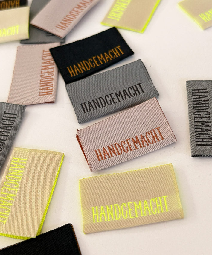 Webetikett 3x2 cm HANDGEMACHT 4 Fbn Teaser 2