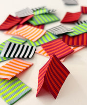 Webetikett 3x2 cm STRIPES 4 Fbn Teaser 1