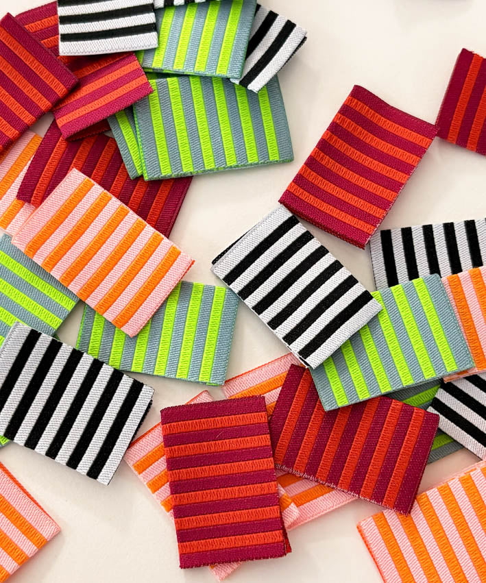 Webetikett 3x2 cm STRIPES 4 Fbn Teaser 2