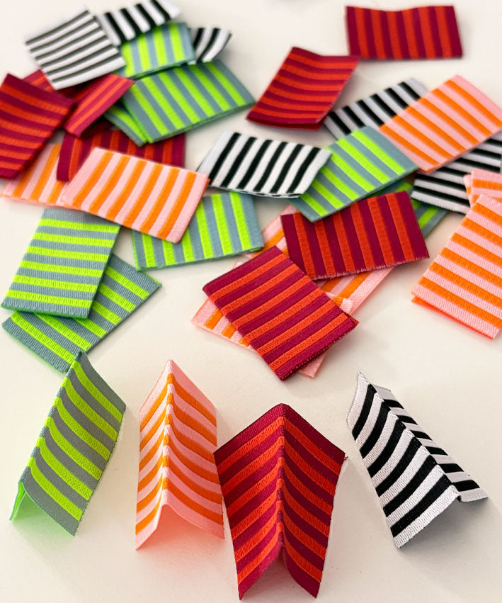Webetikett 3x2 cm STRIPES 4 Fbn Teaser 3