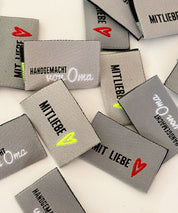 Webetikett 3x2 cm handgemacht von Oma_Herz 2 Fbn Teaser 2