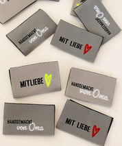 Webetikett 3x2 cm handgemacht von Oma_Herz 2 Fbn Teaser 4