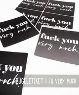 Bügelbild | FU VERY MUCH | Schwarz 60x60 mm