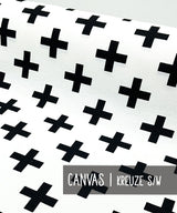 Canvas | Bag fabric | CROSSES b/w