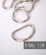 D-ring | 30 mm | silver