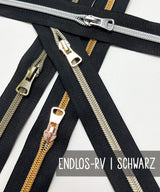 Continuous Zipper | silver, copper, gold, antique gold