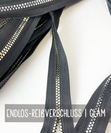 Continuous Zipper | GLAM | Gold & Silver