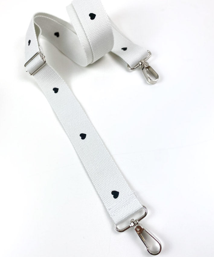 fertiges Gurtband Herzchen weiss