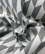 Dralon | Jacquard | Taschenstoff | GEOMETRIC LUXOR | Weiss-Grau