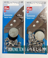 PRYM | Hollow Rivets | 2 Sizes