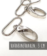 Carabiner | 30 mm | silver | sturdy design