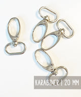 Carabiner | 20 mm | silver | sturdy design