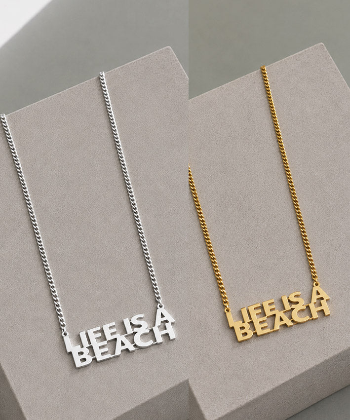 kette life is a beach Gold_silber