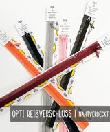 OPTI | concealed zipper non-separable | lengths 20cm - 25cm various colors