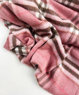 Coat fabric | Plaid | Pink-Brown