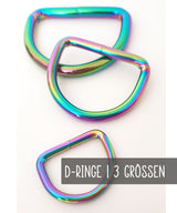 D-ring | 3 Sizes | 20mm, 30mm, 40mm | Rainbow