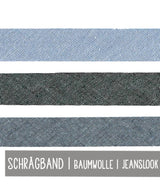 Schrägband | Baumwolle | Jeans-Look