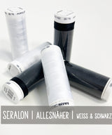 SERALON | Allesnäher-Garn | WEISS und SCHWARZ