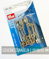 PRYM Safety Pins | 27/38/50 mm | Silver & Black