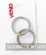 Taschenring 2er Set | 38 mm | Silber | VENO