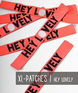 XL Patch | long | HEY LOVELY | Neon Pink