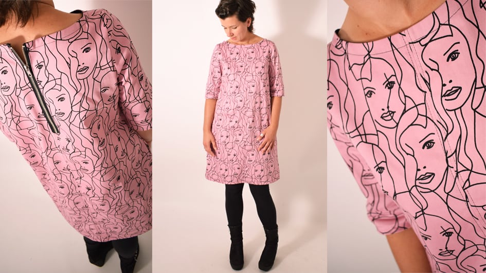 zipperkleid-leni-pepunkt-collage-rosa_sichtbarer-zipper