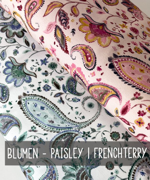 Frenchterry | BLUMEN-PAISLEY | 2 Farben