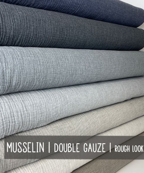 Musselin | ROUGH LOOK | 7 Farben