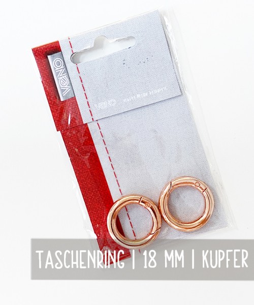 Taschenring 2er Set | 18 mm | Kupfer | VENO