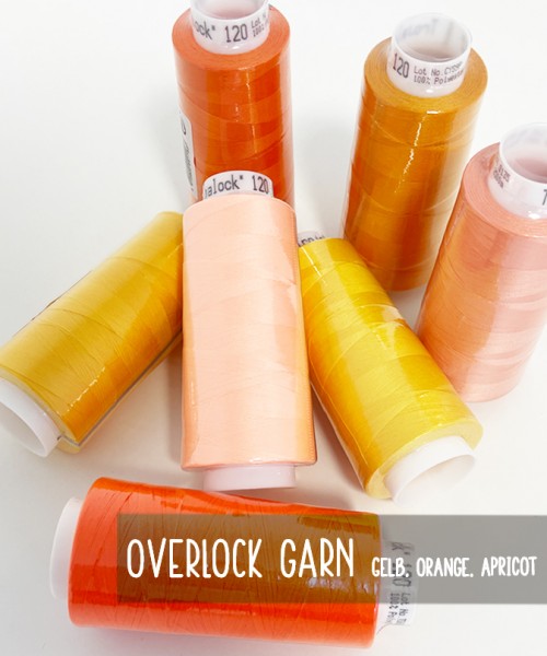 Trojalock | Overlock-Garn | Farbtöne: Gelb, Orange, Apricot