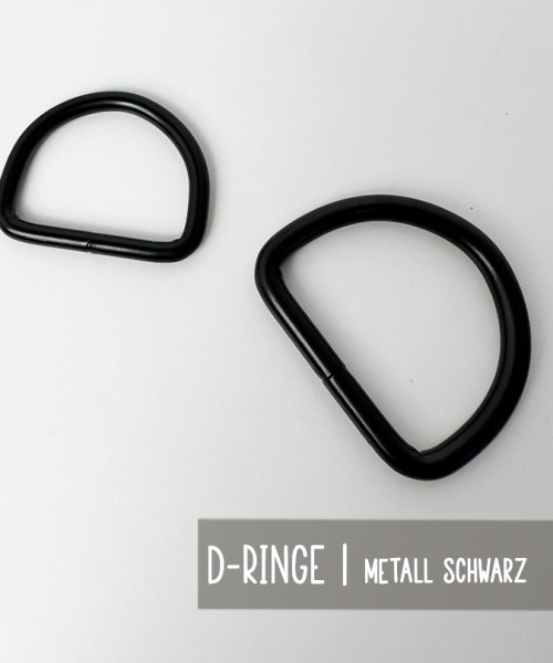 D-Ring | 30mm, 40mm | SCHWARZ METALL