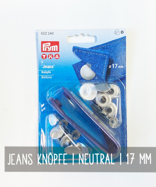 PRYM Jeans Knöpfe | NEUTRAL | 17 mm