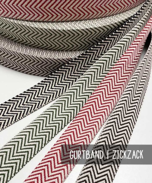 Gurtband | ZICKZACK | 4 Farben | 4 cm