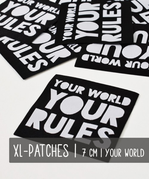 XL Patch | YOUR WORLD | Schwarz-Weiß