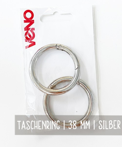 Taschenring 2er Set | 38 mm | Silber | VENO