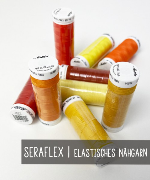 SERAFLEX | elastisches Nähgarn | GELB und ORANGE-Töne