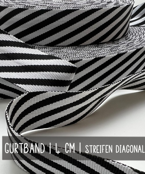 Gurtband | 4 cm | STREIFEN DIAGONAL