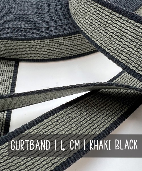Gurtband | 4 cm | KHAKI - BLACK
