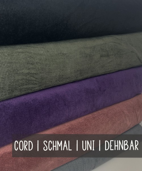Cord | SCHMAL | 3 mm | Uni | DEHNBAR | 5 Farben