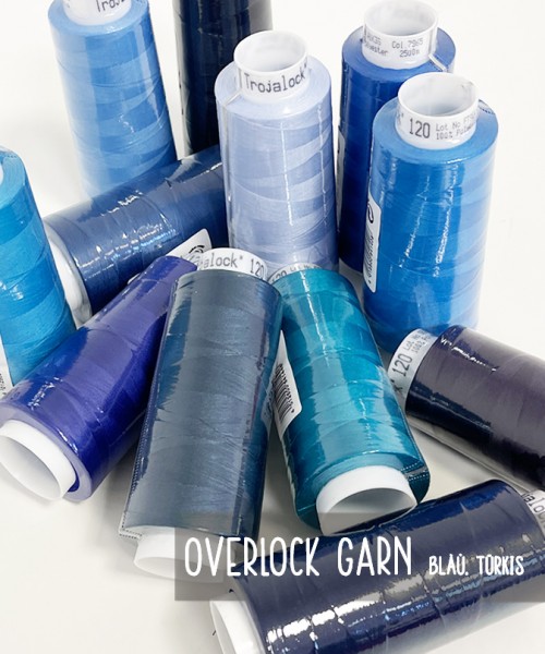Trojalock | Overlock-Garn | Farbtöne: Blau, Türkis
